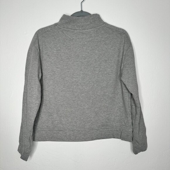 Tommy Hilfiger Gray Mock Neck Crop Sweatshirt Size S - Picture 3 of 5